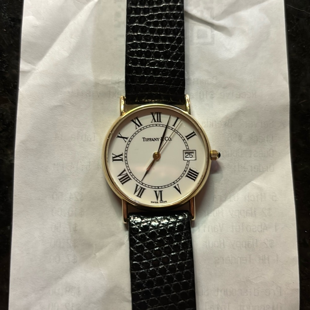 Tiffany & Co Unisex 14k gold watch - Picture 1 of 8